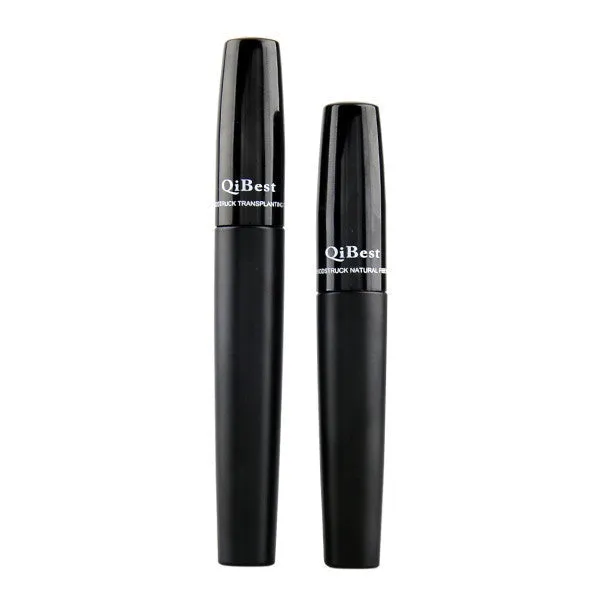 2pcs/lot Brand QiBest Black Mascara   3D Fiber Lashs Professional Makeup Waterproof Curling Eye Lash Lasting Mascara